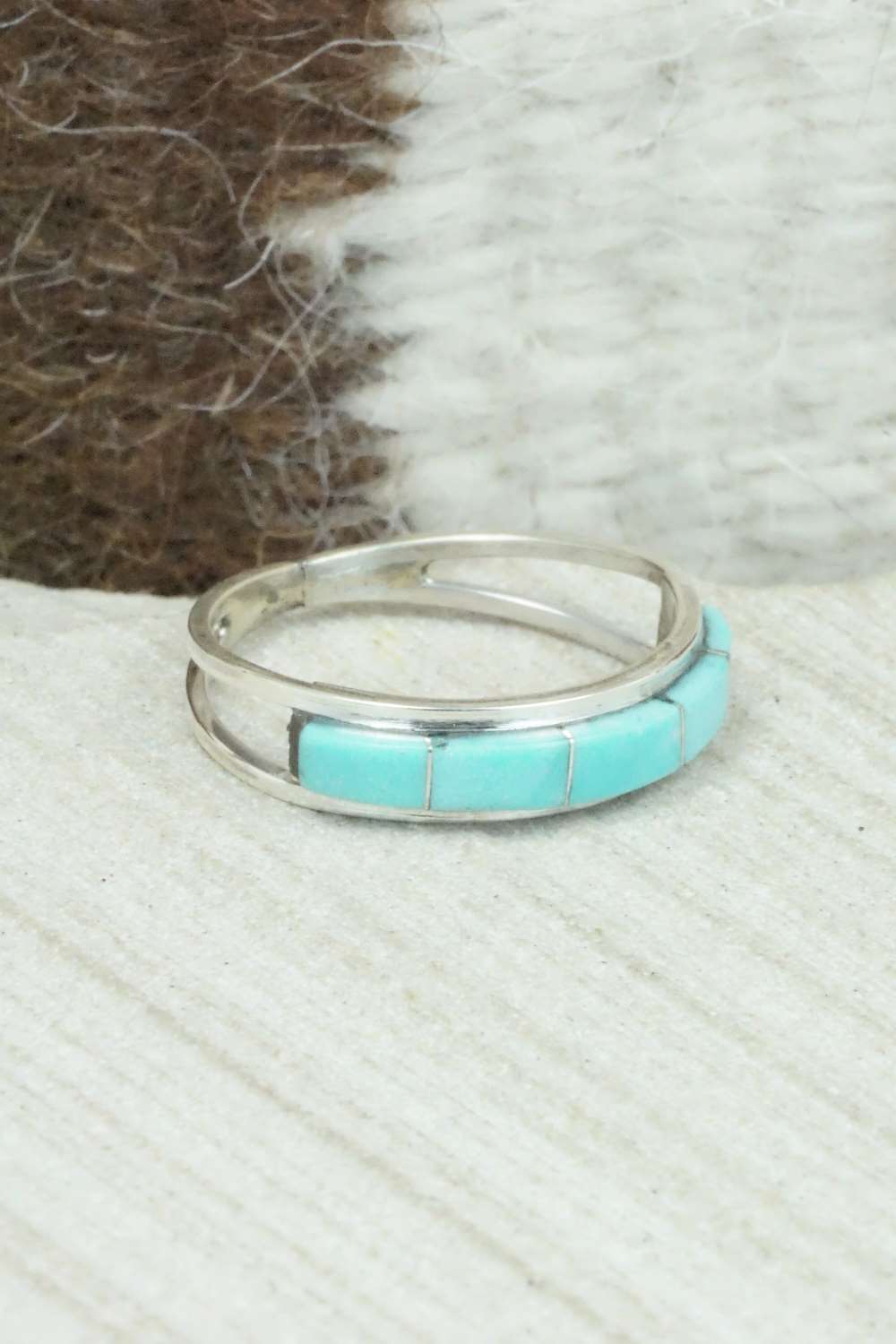 Turquoise & Sterling Silver Ring - Antonio Duran - Size 8.25