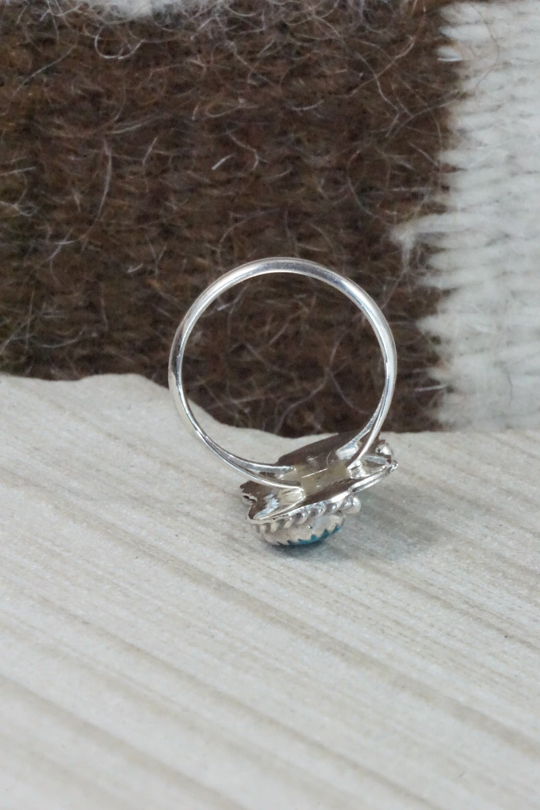 Turquoise & Sterling Silver Ring - William Begay - Size 6.5