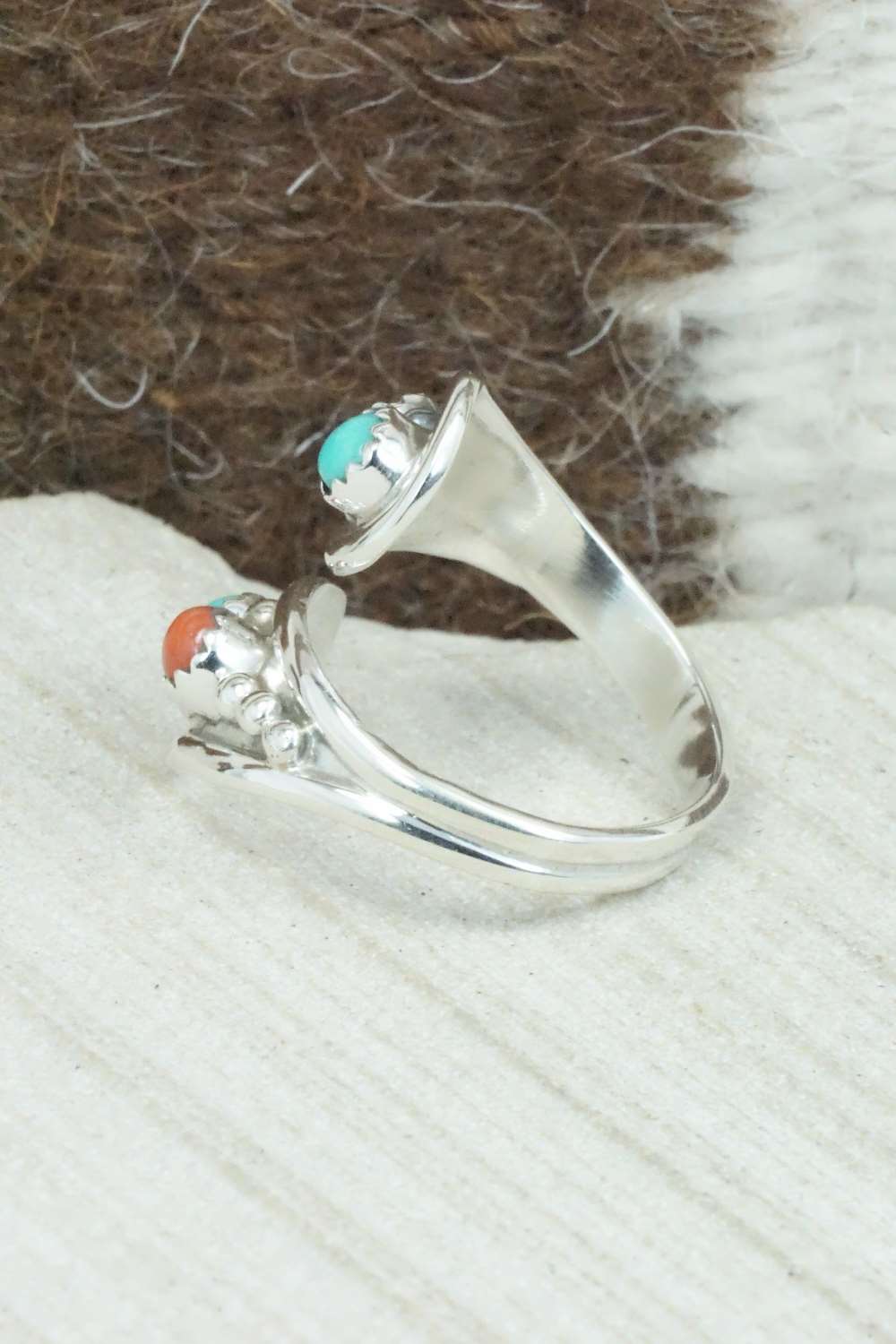 Turquoise & Sterling Silver Ring - Jimison Ben - Size 8.5