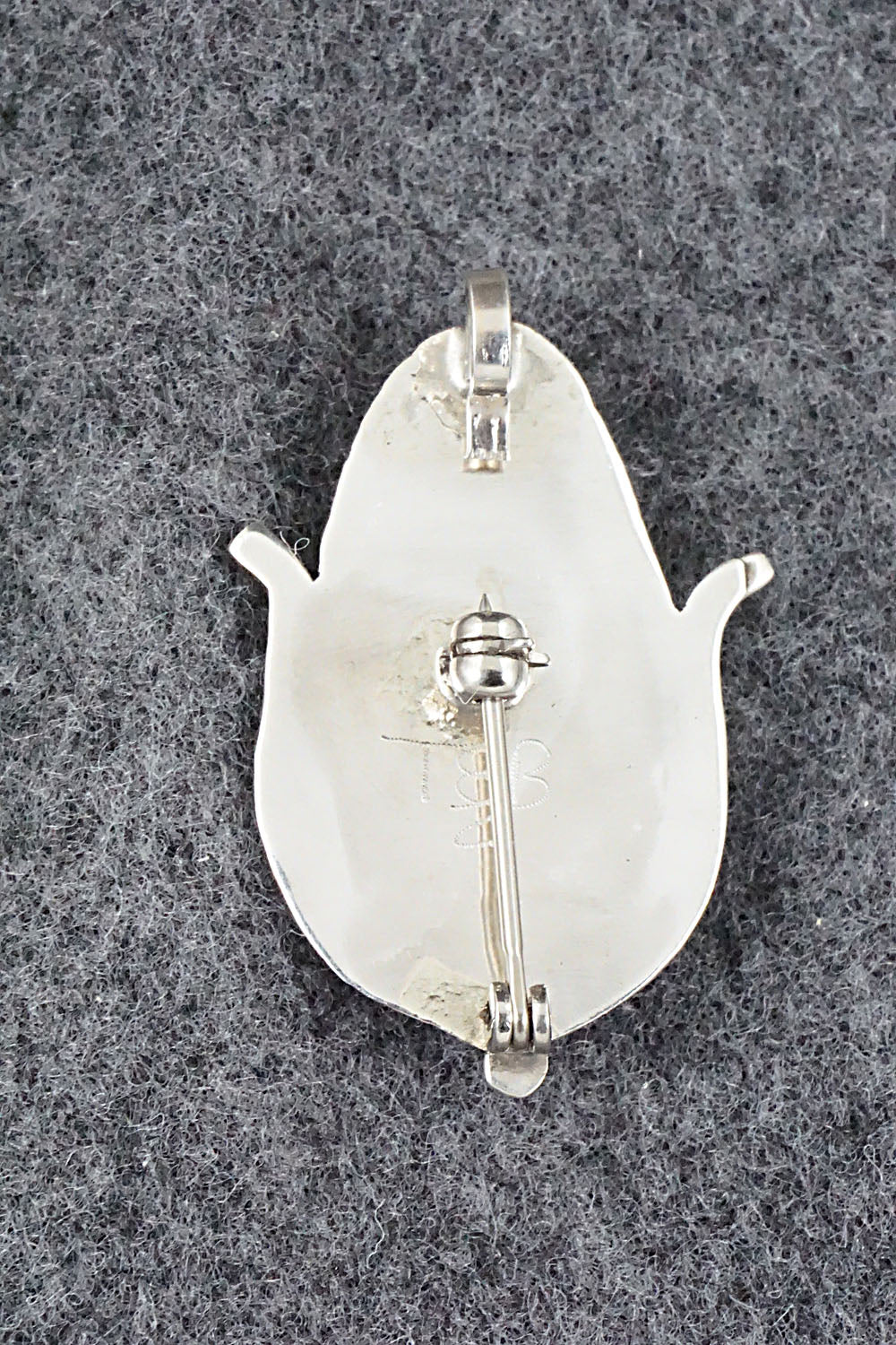 Spiny Oyster & Sterling Silver Pendant/Pin - Tracy Bowekity