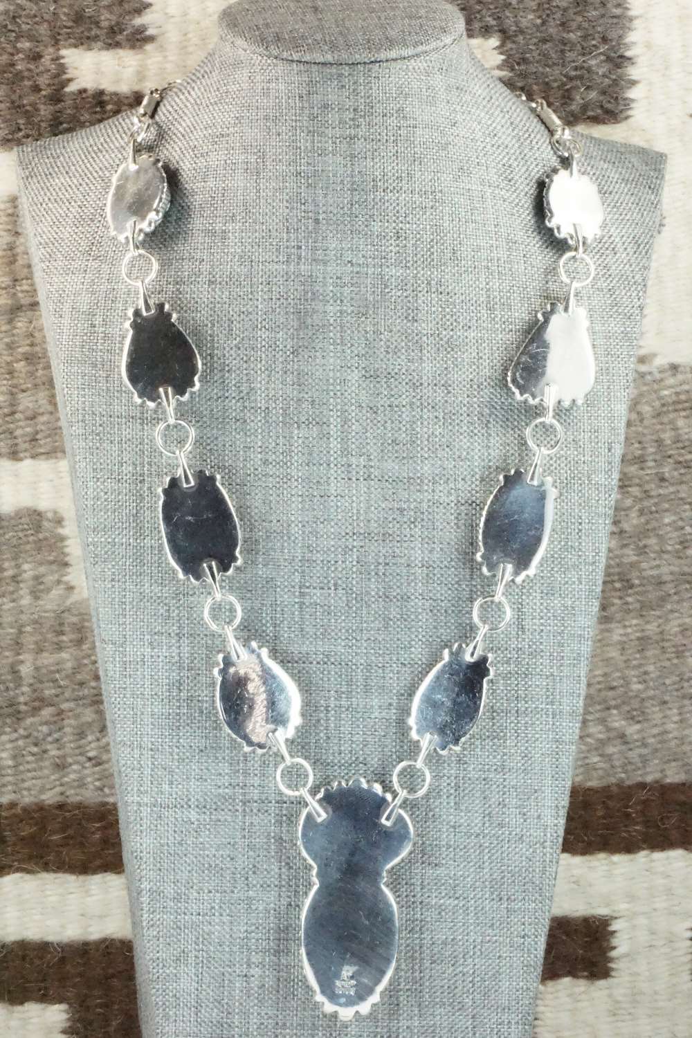 White Buffalo & Sterling Silver Necklace and Earrings - Alvin Joe