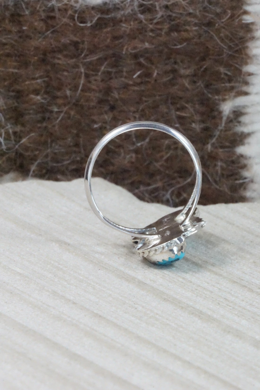 Turquoise & Sterling Silver Ring - William Begay - Size 8