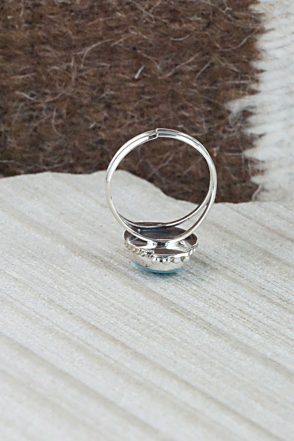 Turquoise and Sterling Silver Ring - Jan Mariano - Size 5