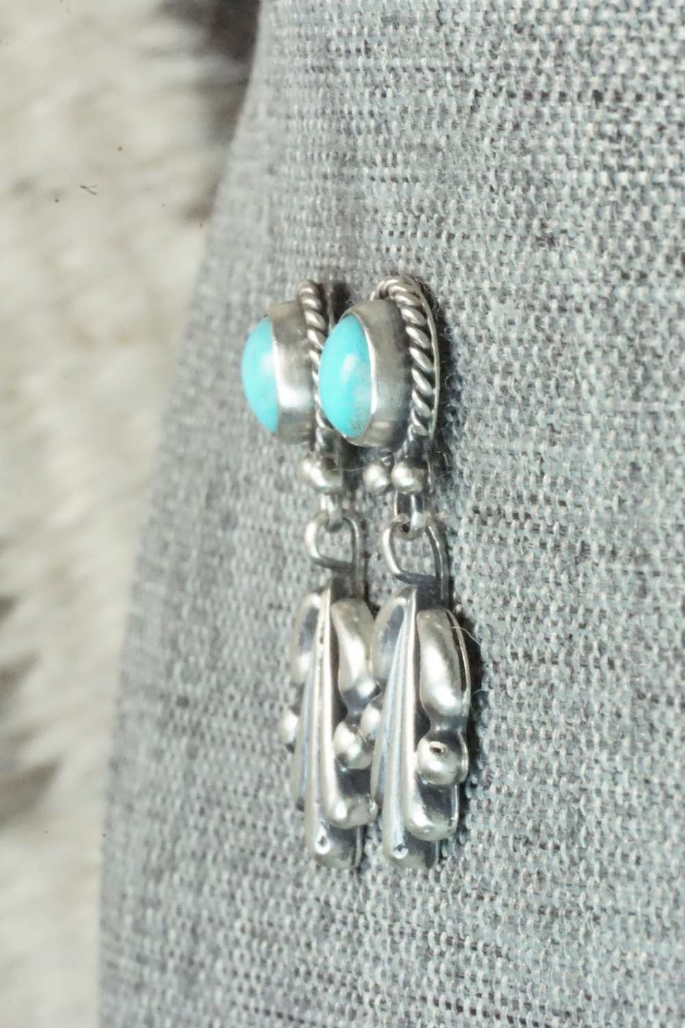 Turquoise & Sterling Silver Earrings - Sharon McCarthy
