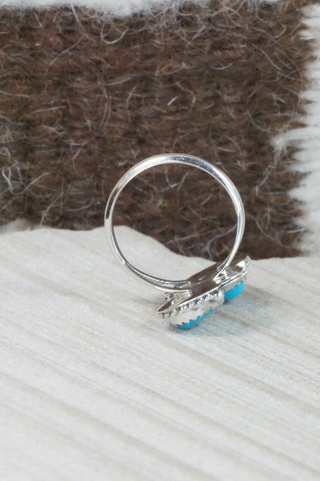 Turquoise & Sterling Silver Ring - William Begay - Size 8