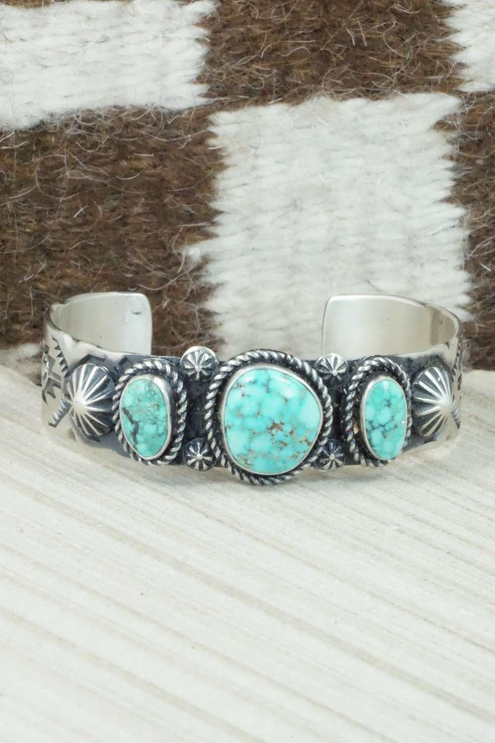 Turquoise & Sterling Silver Bracelet - Andrew Gordon