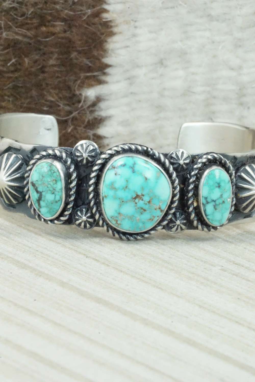 Turquoise & Sterling Silver Bracelet - Andrew Gordon