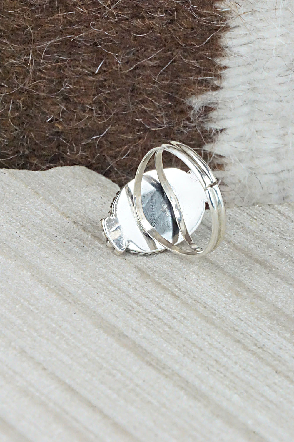 Turquoise and Sterling Silver Ring - Jan Mariano - Size 6.5