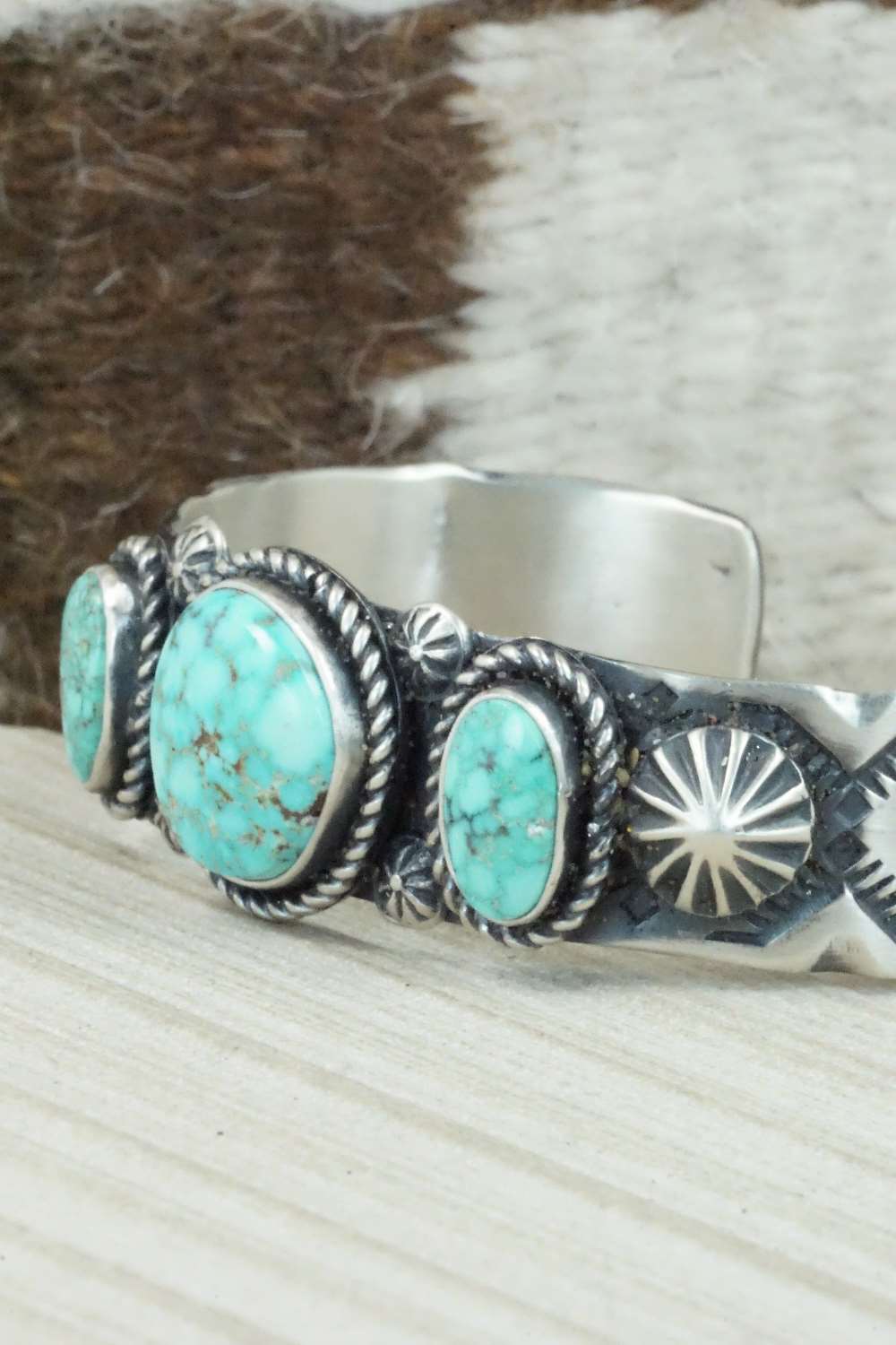 Turquoise & Sterling Silver Bracelet - Andrew Gordon