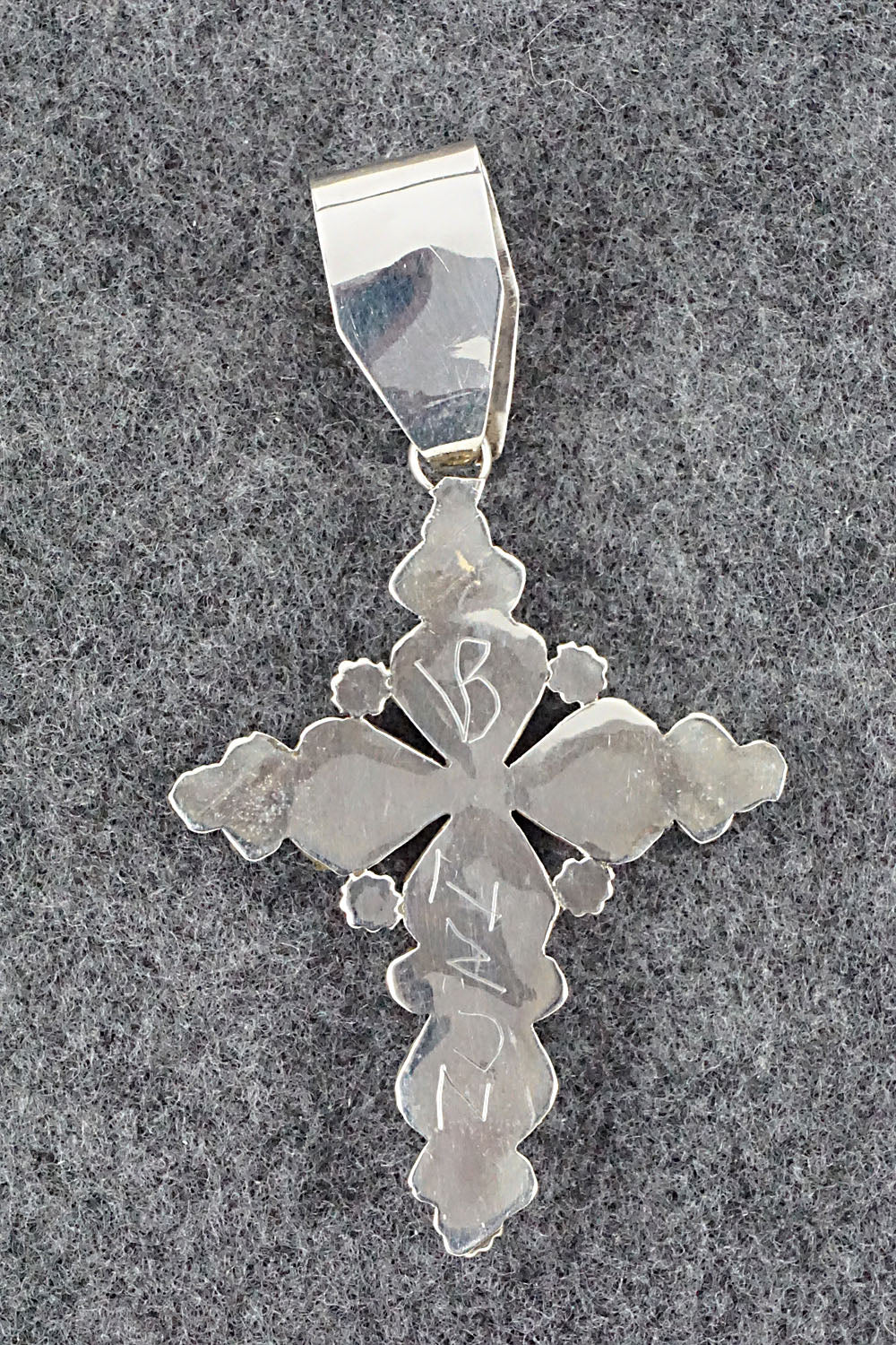 Turquoise and Sterling Silver Pendant - Verdie Booqua