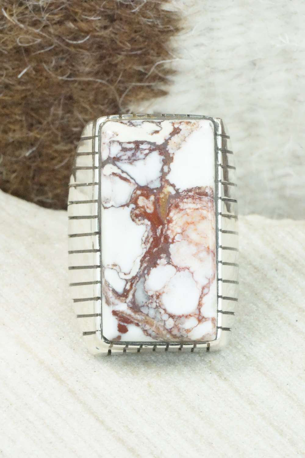 Wild Horse & Sterling Silver Ring - Trevor Jack - Size 10.5