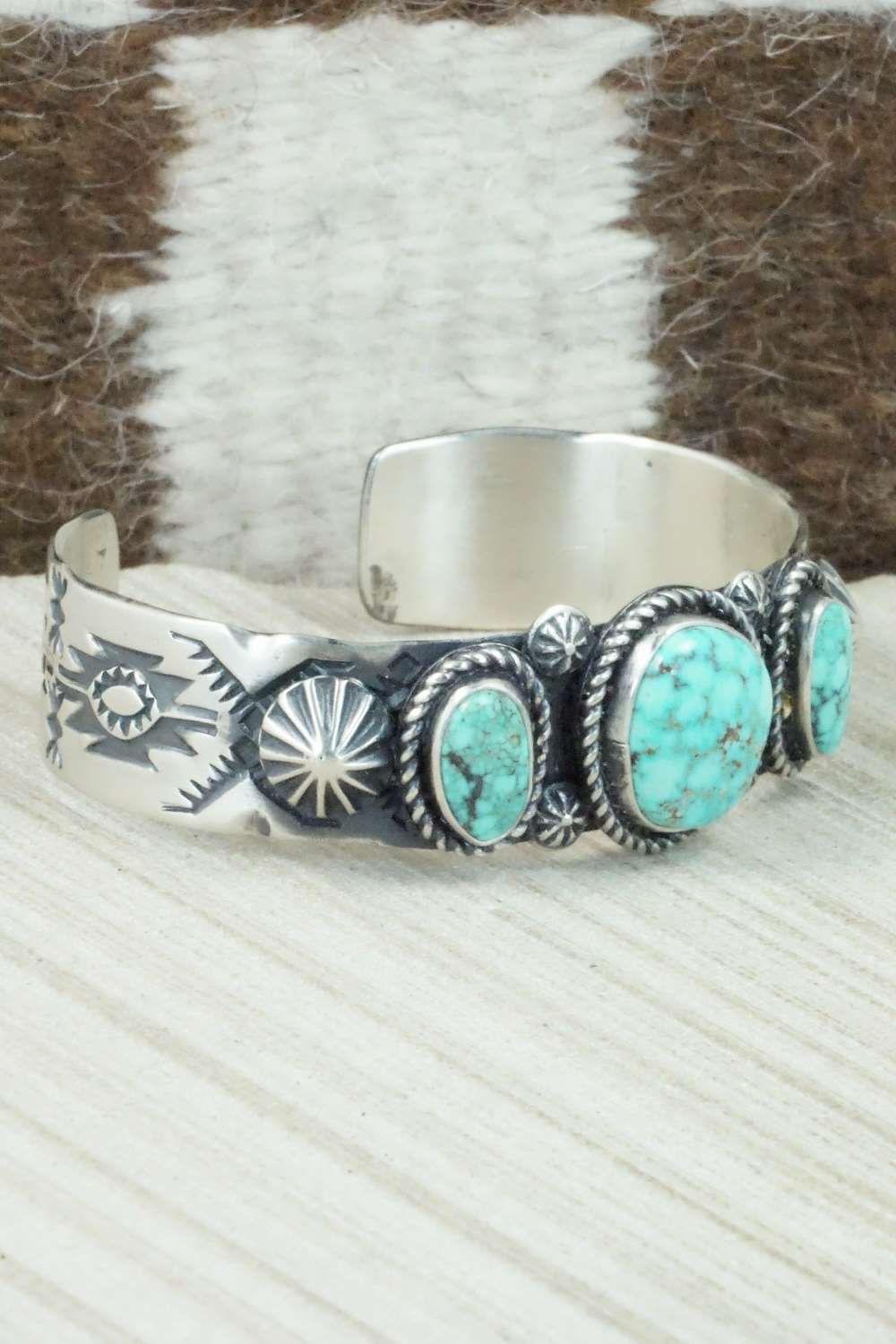 Turquoise & Sterling Silver Bracelet - Andrew Gordon