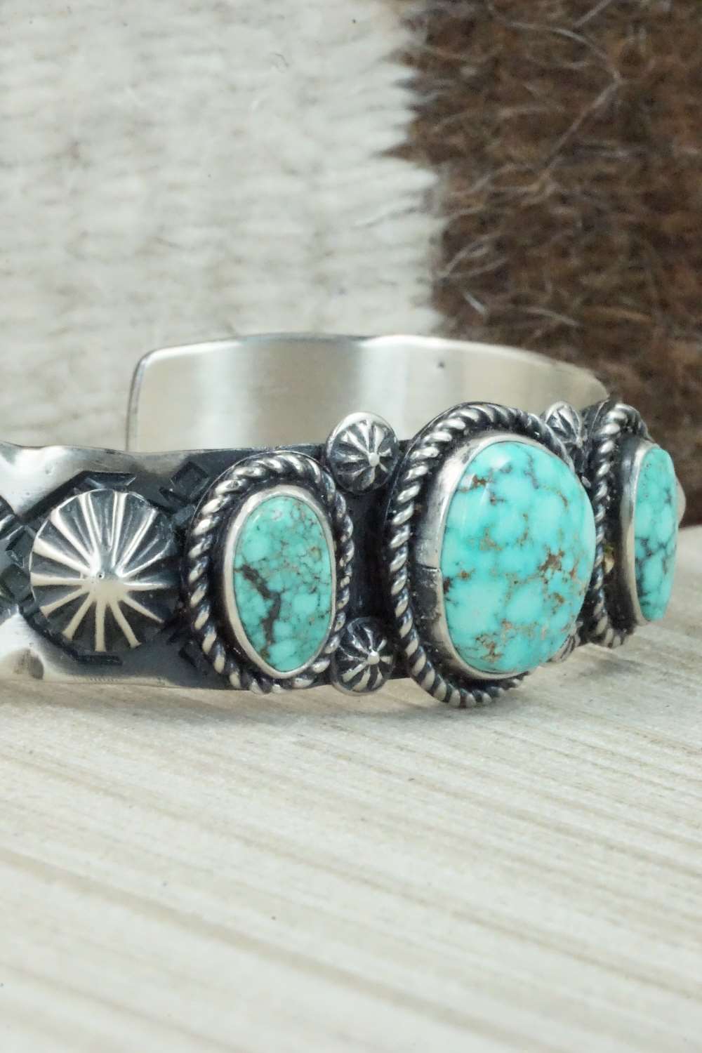 Turquoise & Sterling Silver Bracelet - Andrew Gordon