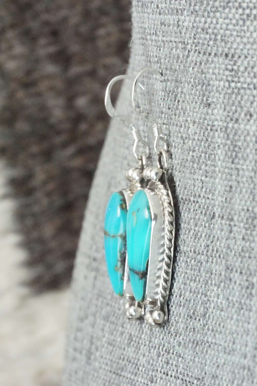 Turquoise & Sterling Silver Earrings - Jan Mariano