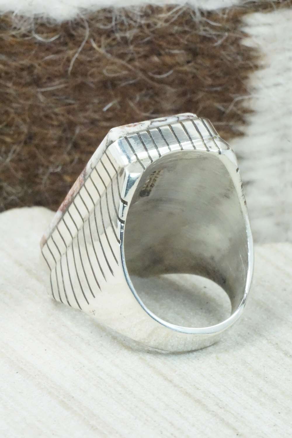 Wild Horse & Sterling Silver Ring - Trevor Jack - Size 10.5