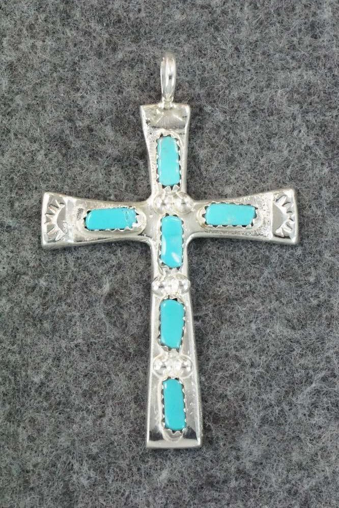 Turquoise & Sterling Silver Pendant - Verona Quam