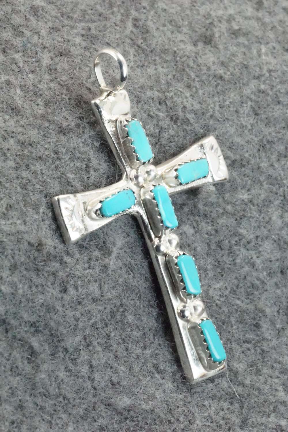 Turquoise & Sterling Silver Pendant - Verona Quam