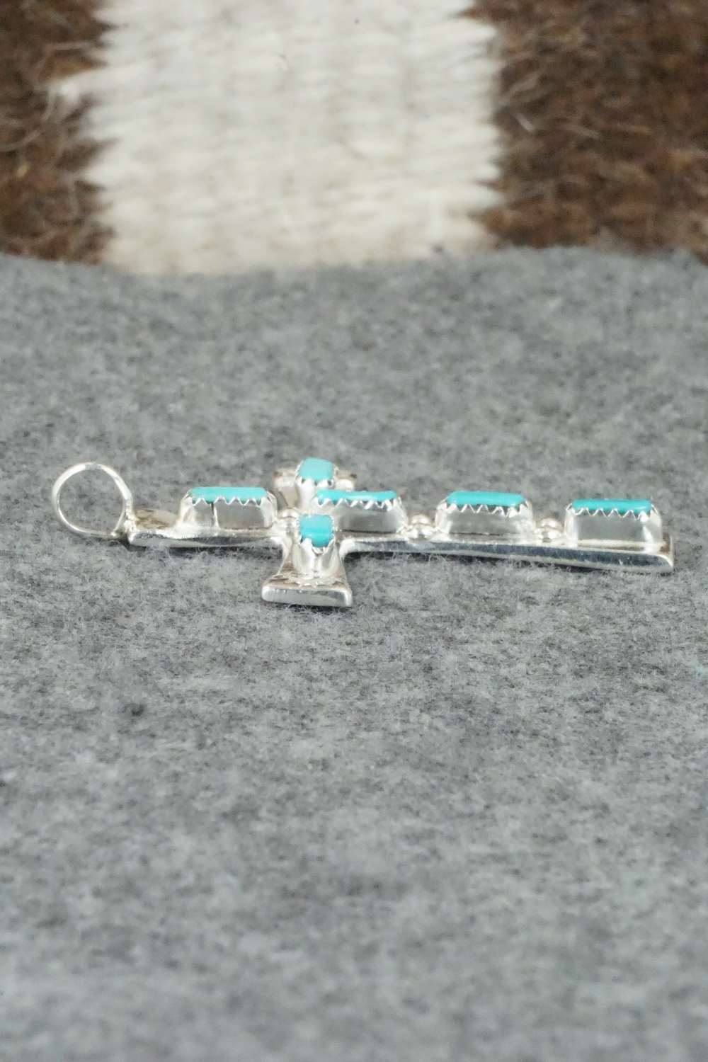 Turquoise & Sterling Silver Pendant - Verona Quam