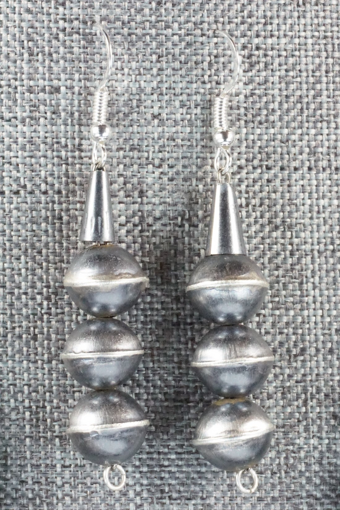 Turquoise & Sterling Silver Squash Blossom Necklace and Earrings - Gilbert Martin