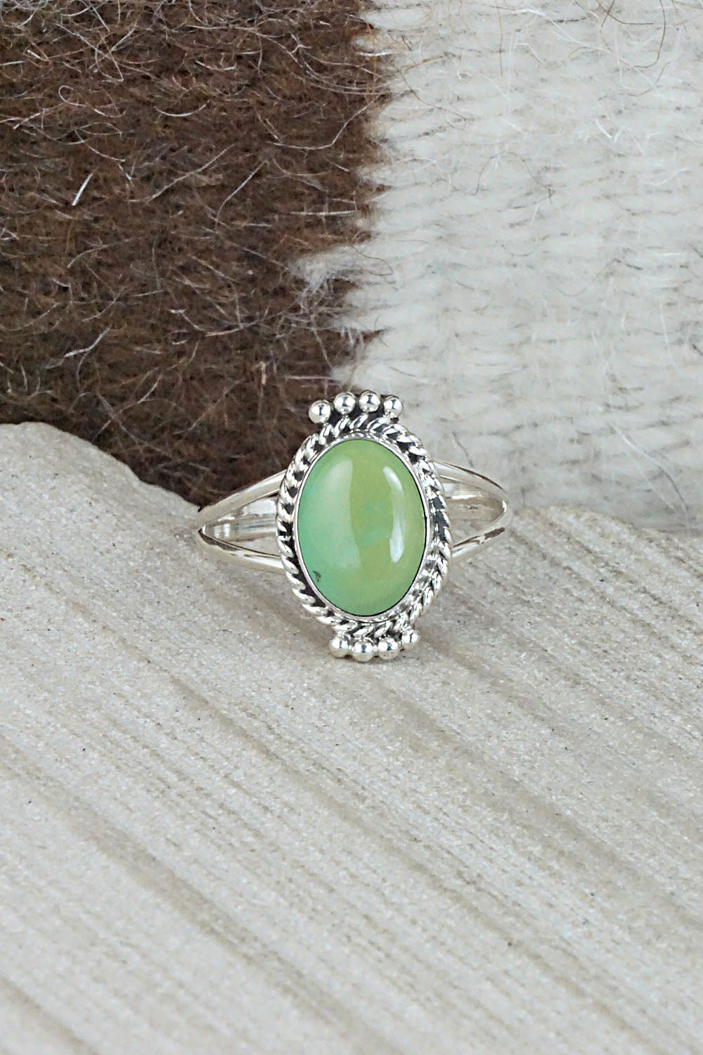 Turquoise and Sterling Silver Ring - Jan Mariano - Size 9.25