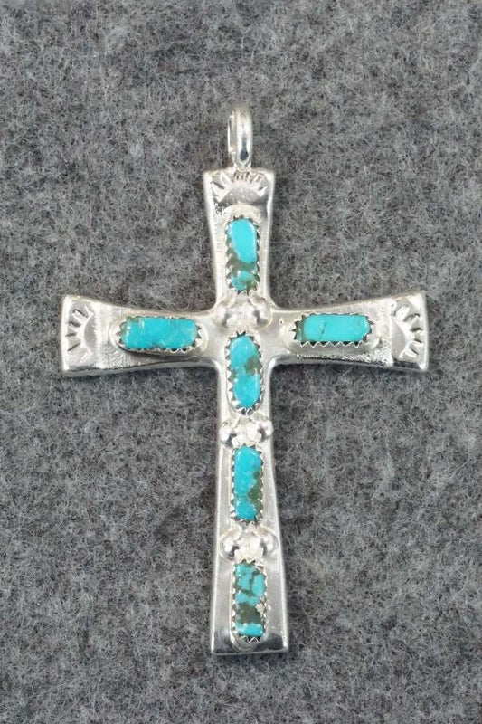 Turquoise & Sterling Silver Pendant - Verona Quam