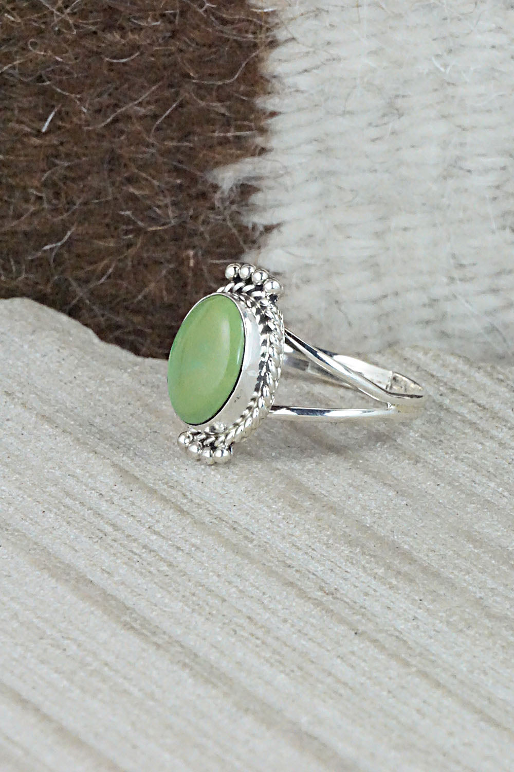 Turquoise and Sterling Silver Ring - Jan Mariano - Size 9.25