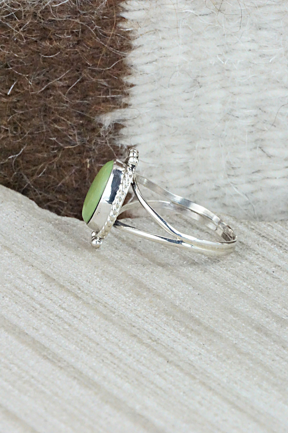 Turquoise and Sterling Silver Ring - Jan Mariano - Size 9.25