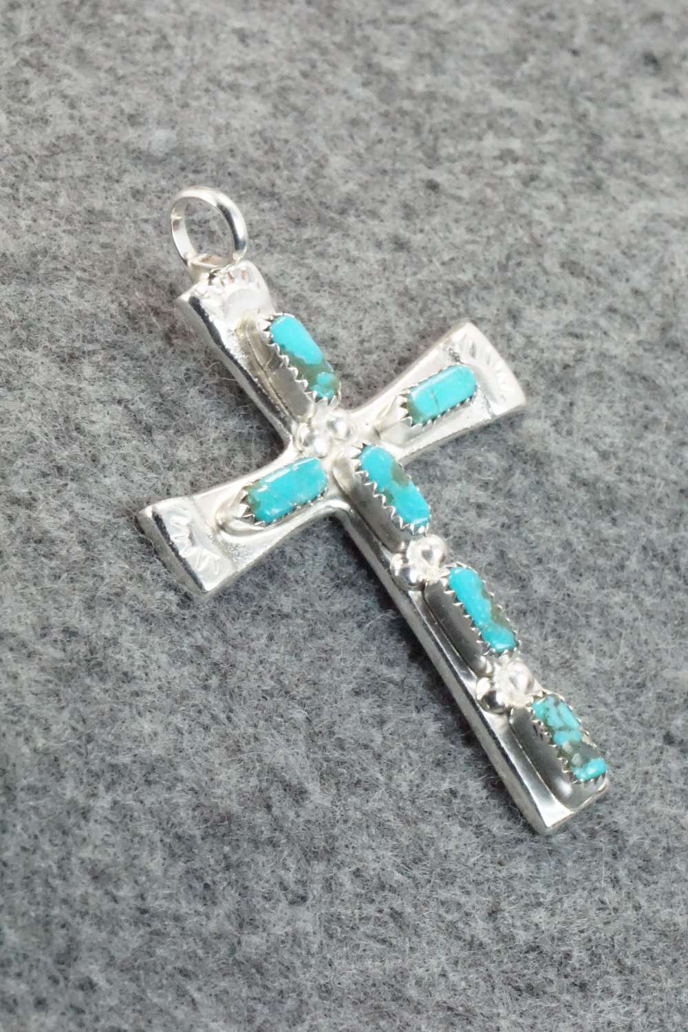 Turquoise & Sterling Silver Pendant - Verona Quam