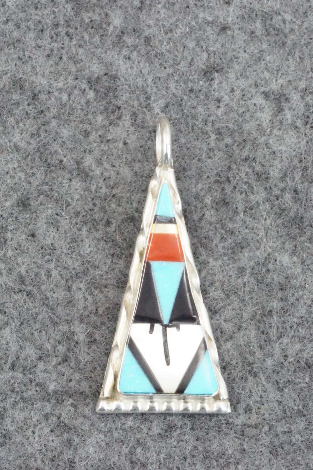 Multi Stone and Sterling Silver Inlay Pendant - Carol Niiha