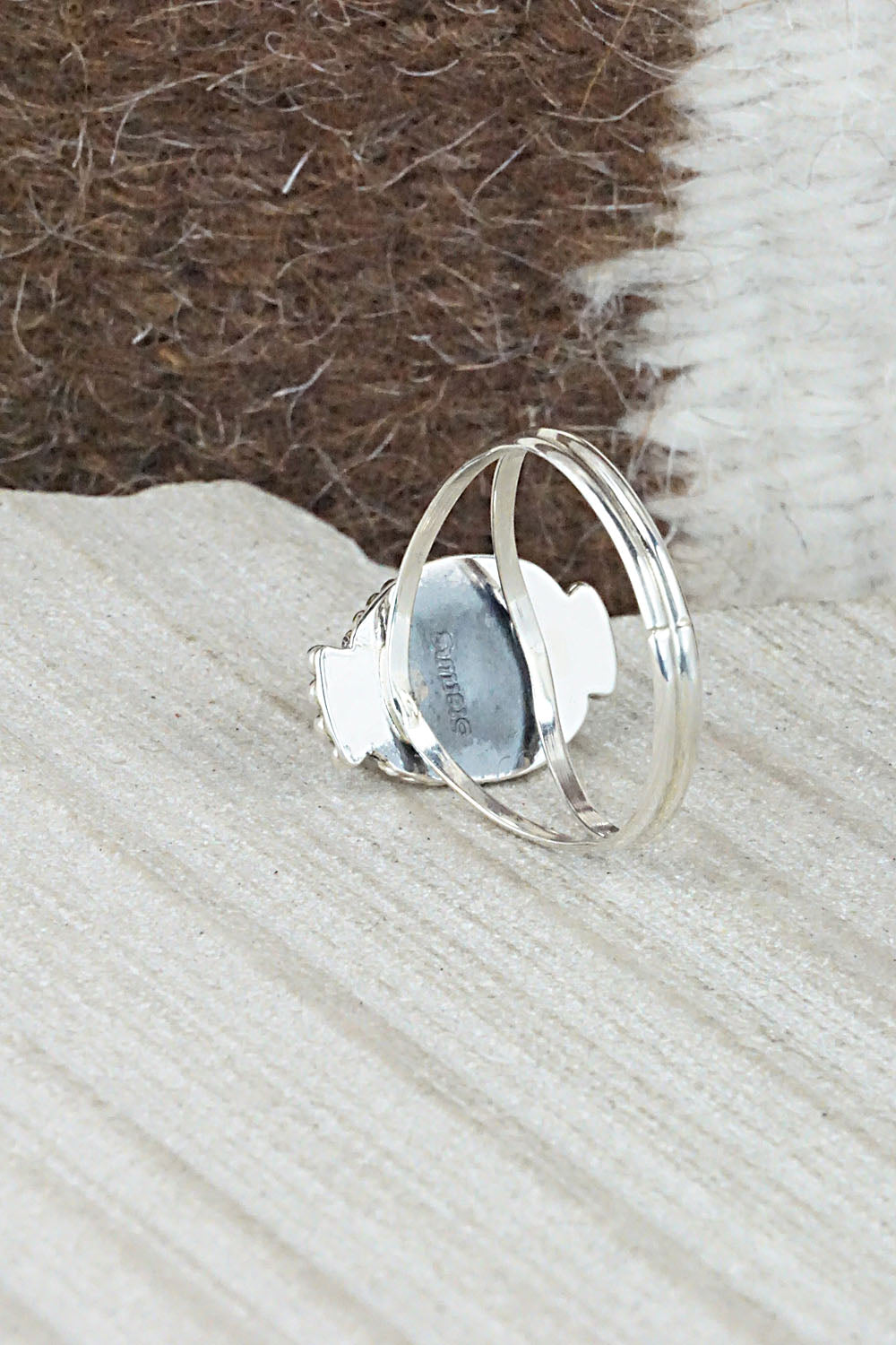 Turquoise and Sterling Silver Ring - Jan Mariano - Size 9.25