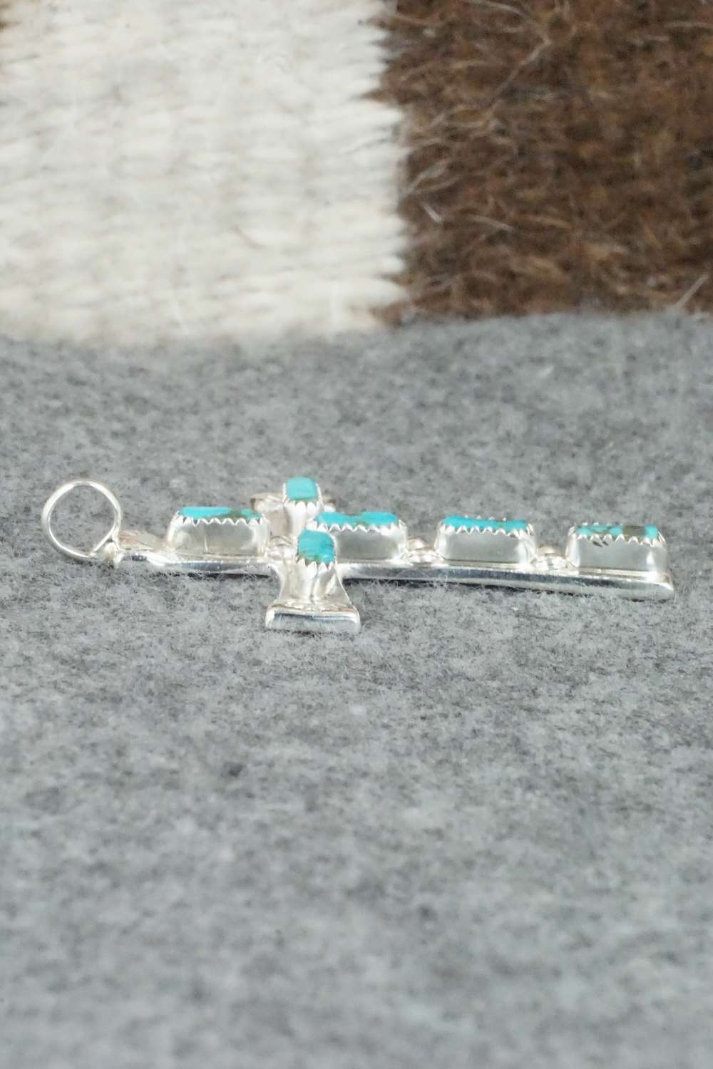 Turquoise & Sterling Silver Pendant - Verona Quam