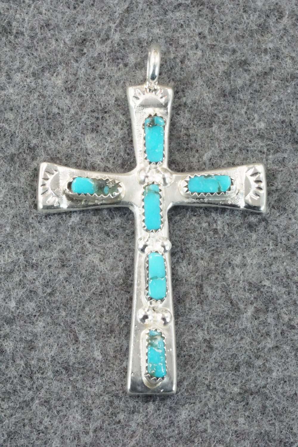 Turquoise & Sterling Silver Pendant - Verona Quam