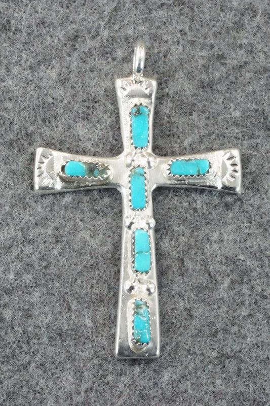 Turquoise & Sterling Silver Pendant - Verona Quam