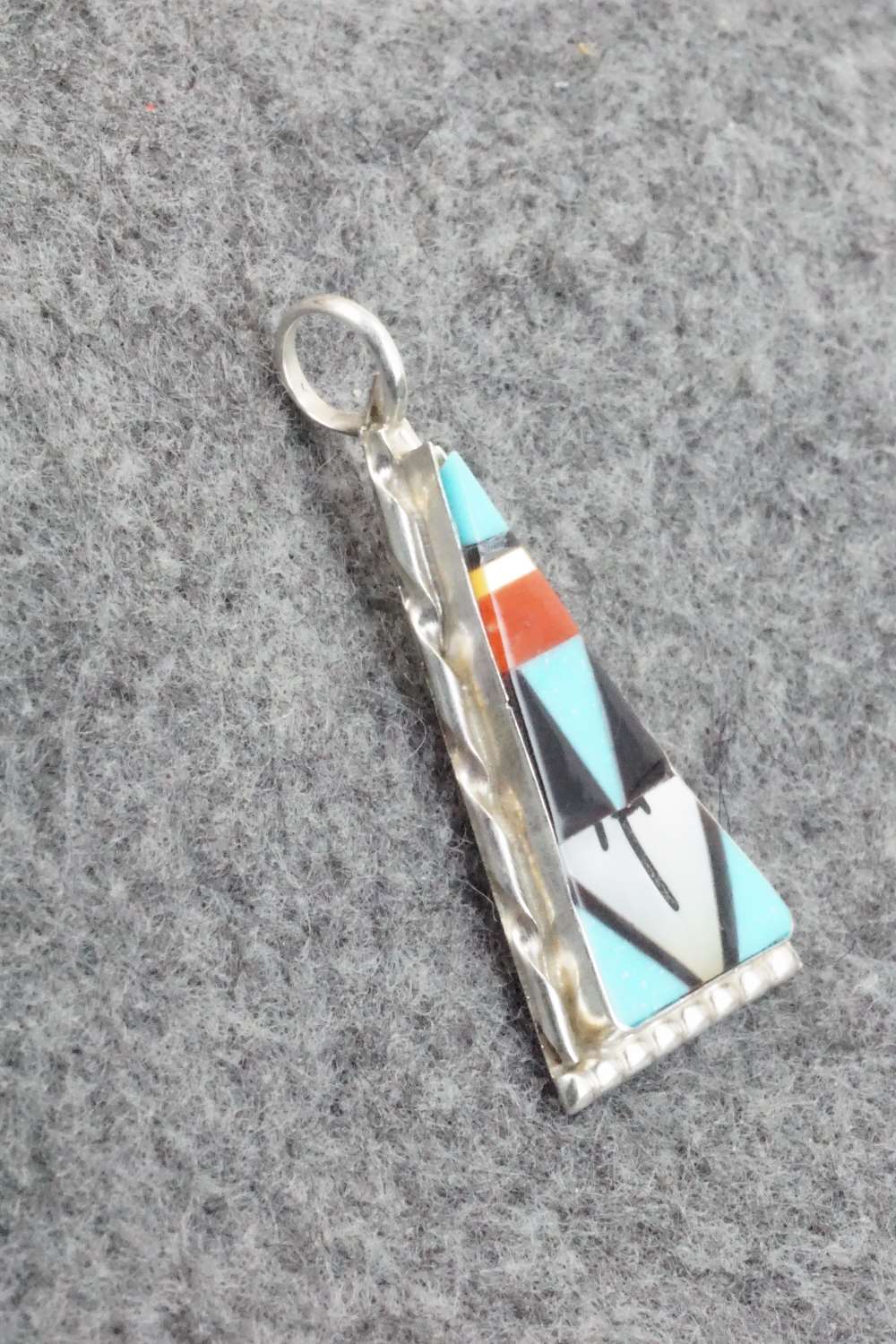 Multi Stone and Sterling Silver Inlay Pendant - Carol Niiha