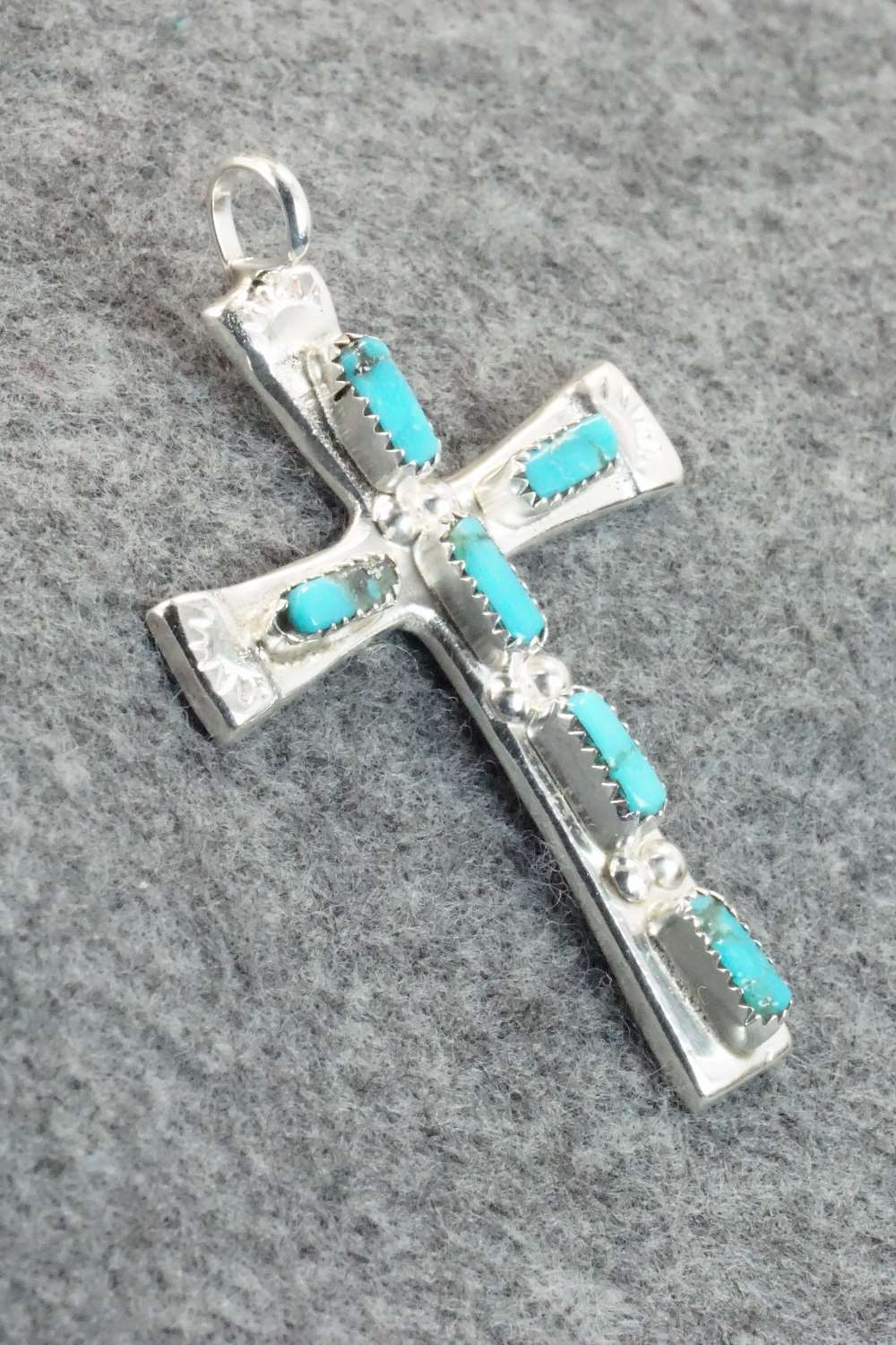 Turquoise & Sterling Silver Pendant - Verona Quam