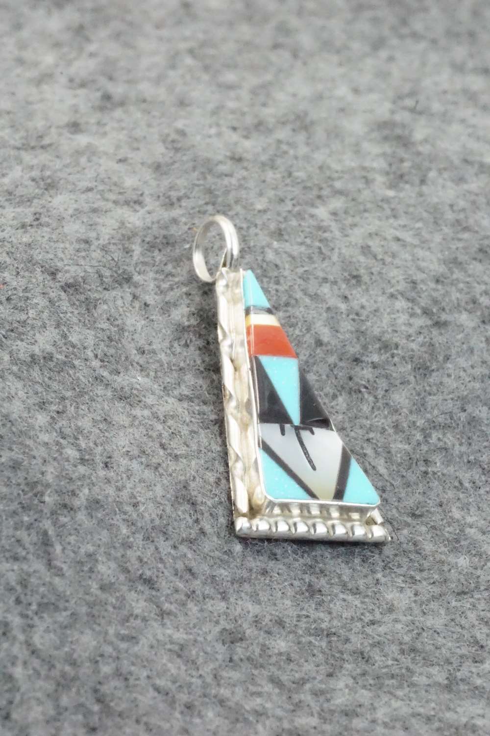 Multi Stone and Sterling Silver Inlay Pendant - Carol Niiha