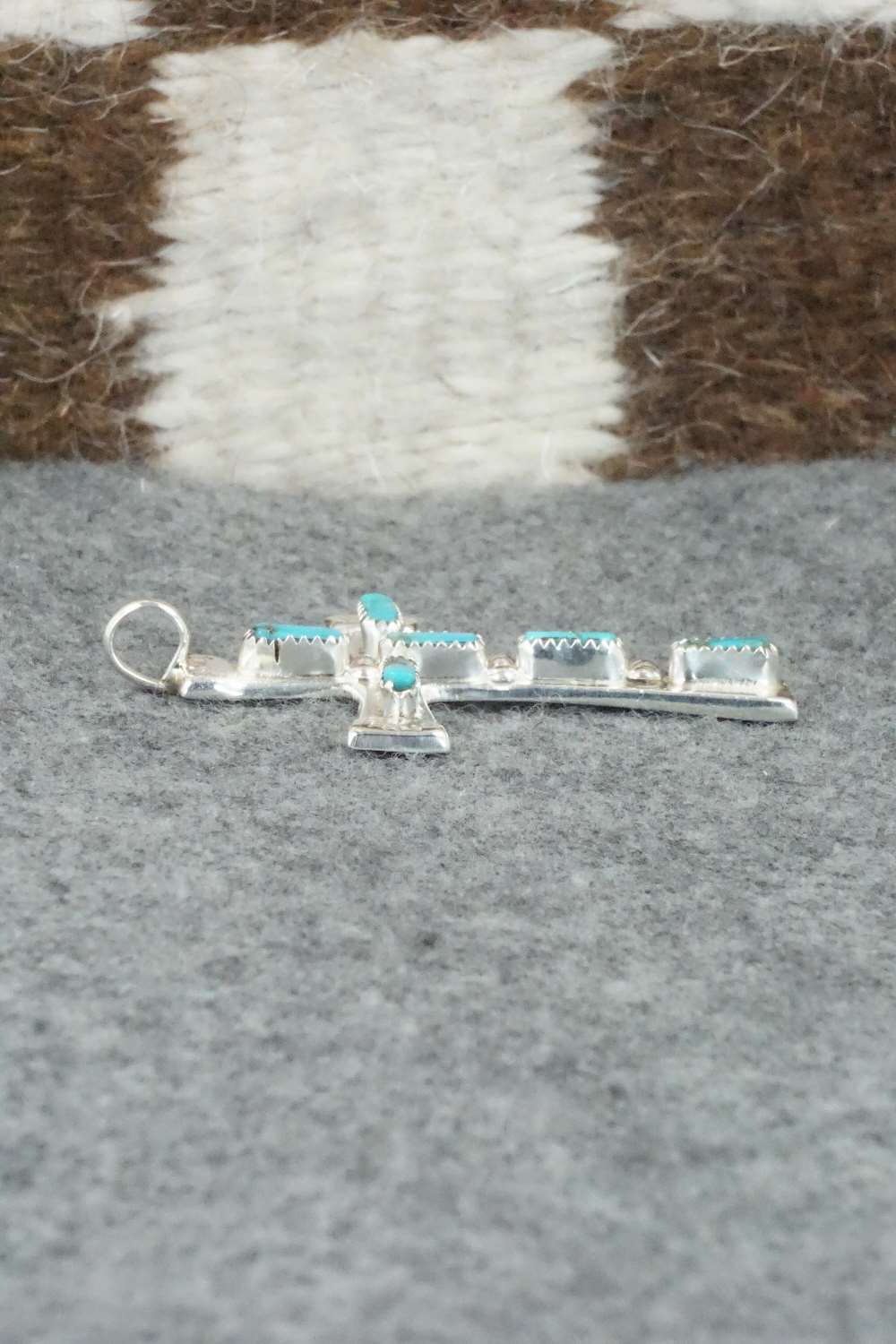 Turquoise & Sterling Silver Pendant - Verona Quam