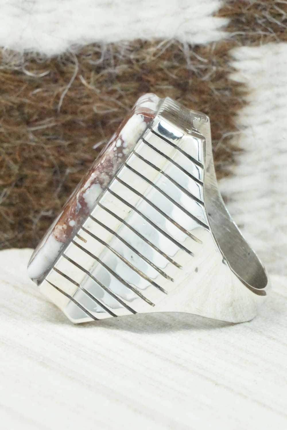 Wild Horse & Sterling Silver Ring - Trevor Jack - Size 11
