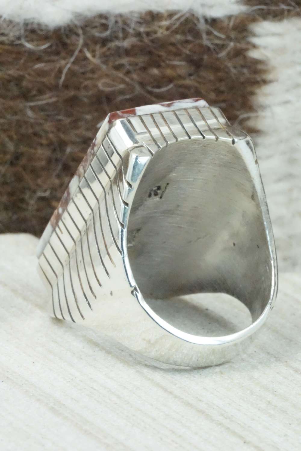 Wild Horse & Sterling Silver Ring - Trevor Jack - Size 11