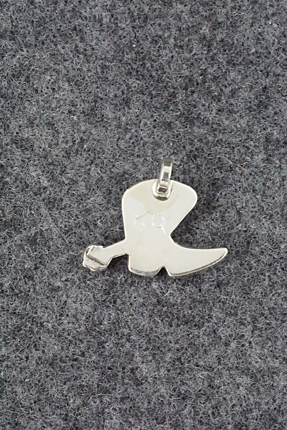 Turquoise, Shell & Sterling Silver Pendant - Deanna Edaakie