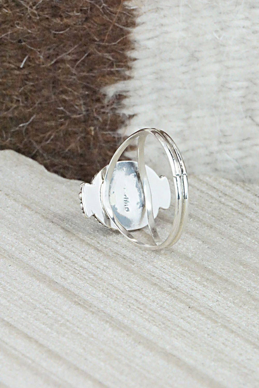 Turquoise and Sterling Silver Ring - Jan Mariano - Size 9.5