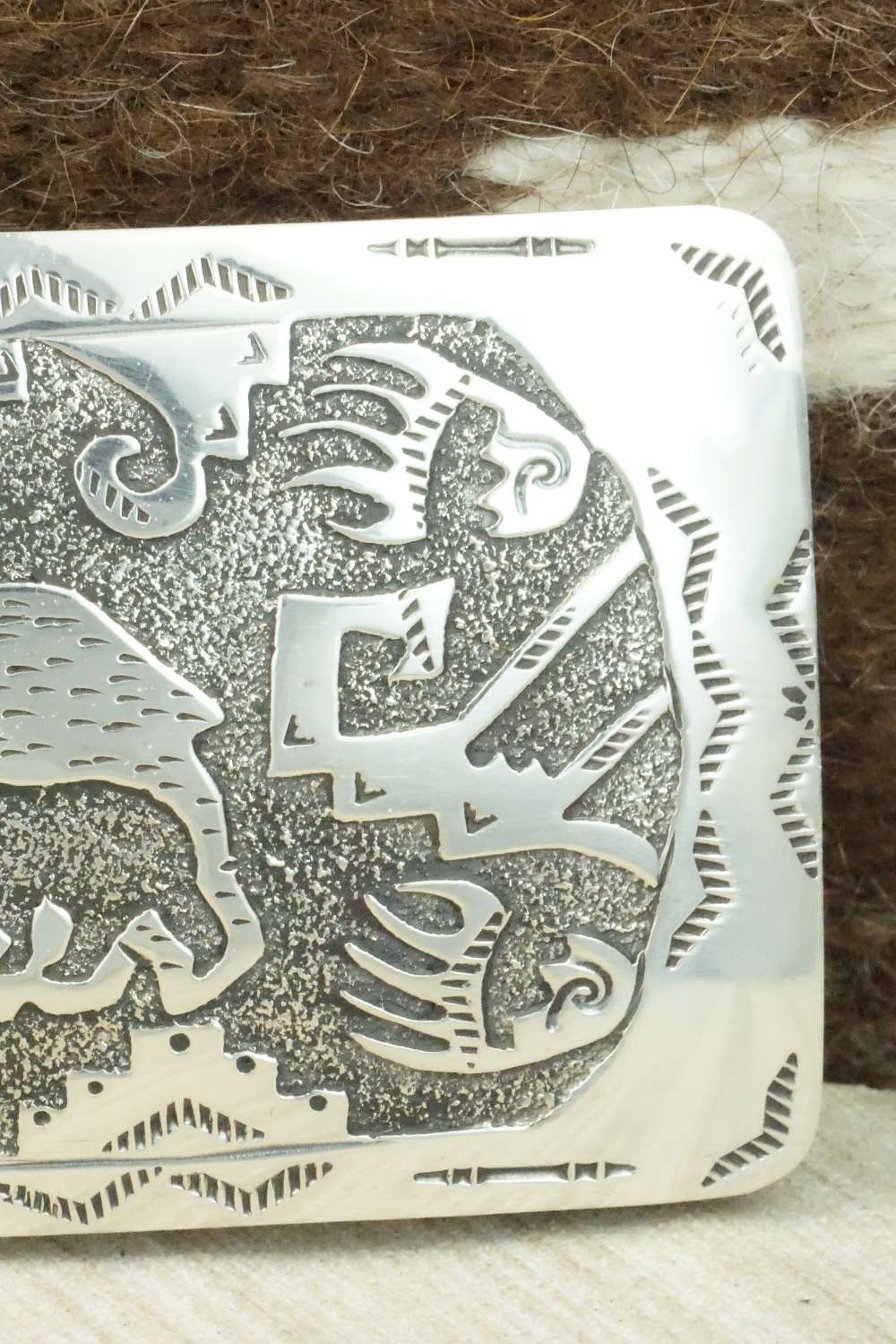 Sterling Silver Belt Buckle - Raymond Begay