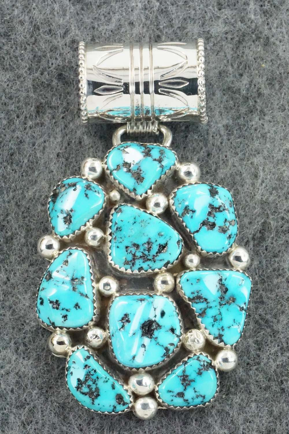 Turquoise & Sterling Silver Pendant - Navajo