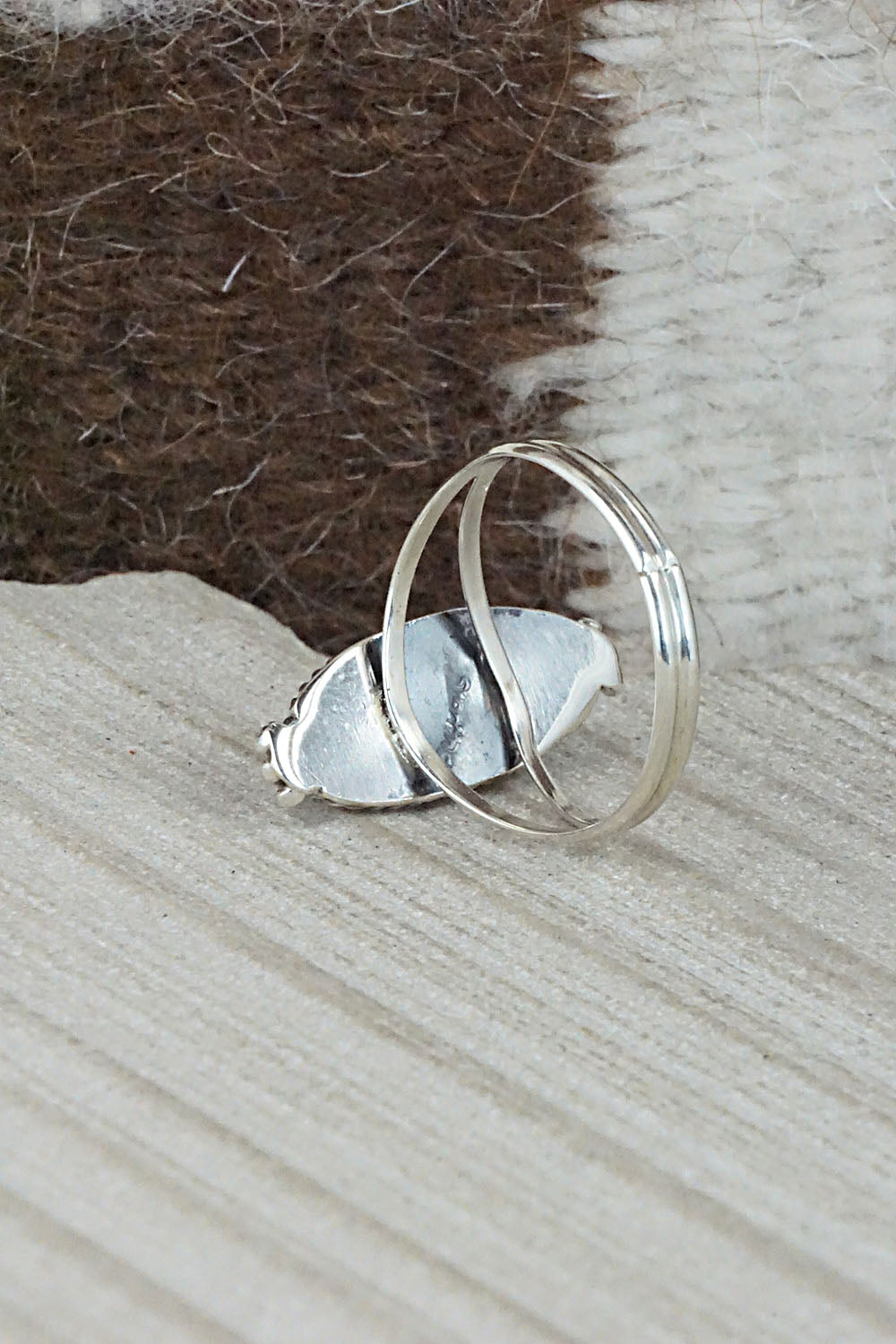 Turquoise and Sterling Silver Ring - Jan Mariano - Size 9.5