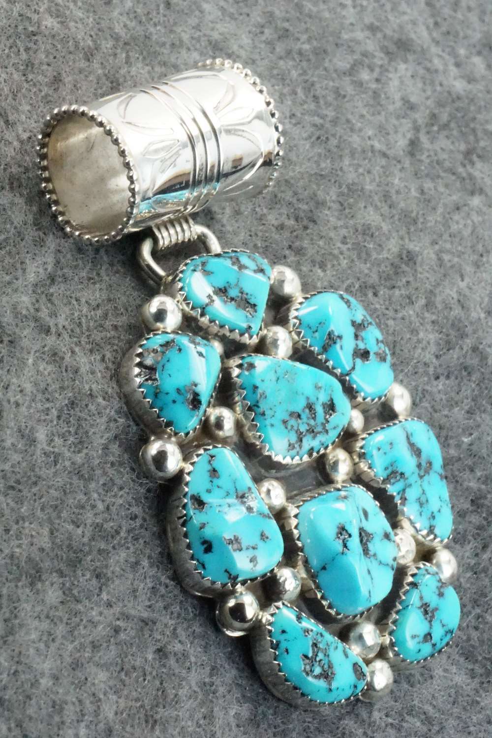 Turquoise & Sterling Silver Pendant - Navajo