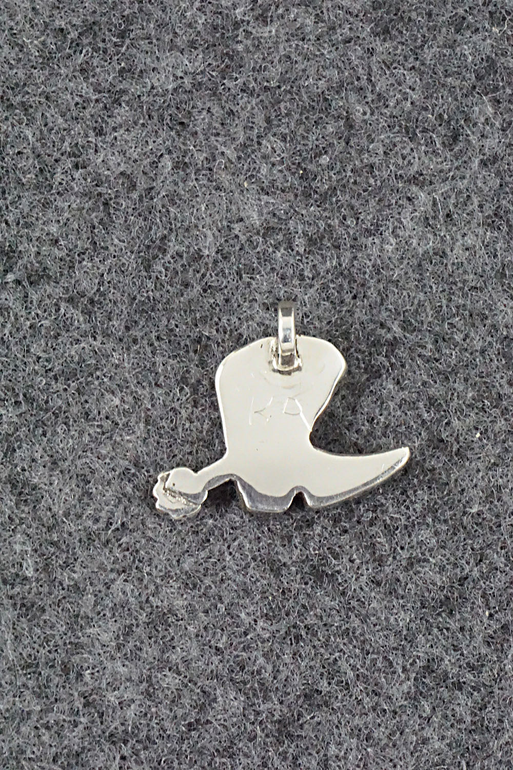 Turquoise, Shell & Sterling Silver Pendant - Deanna Edaakie