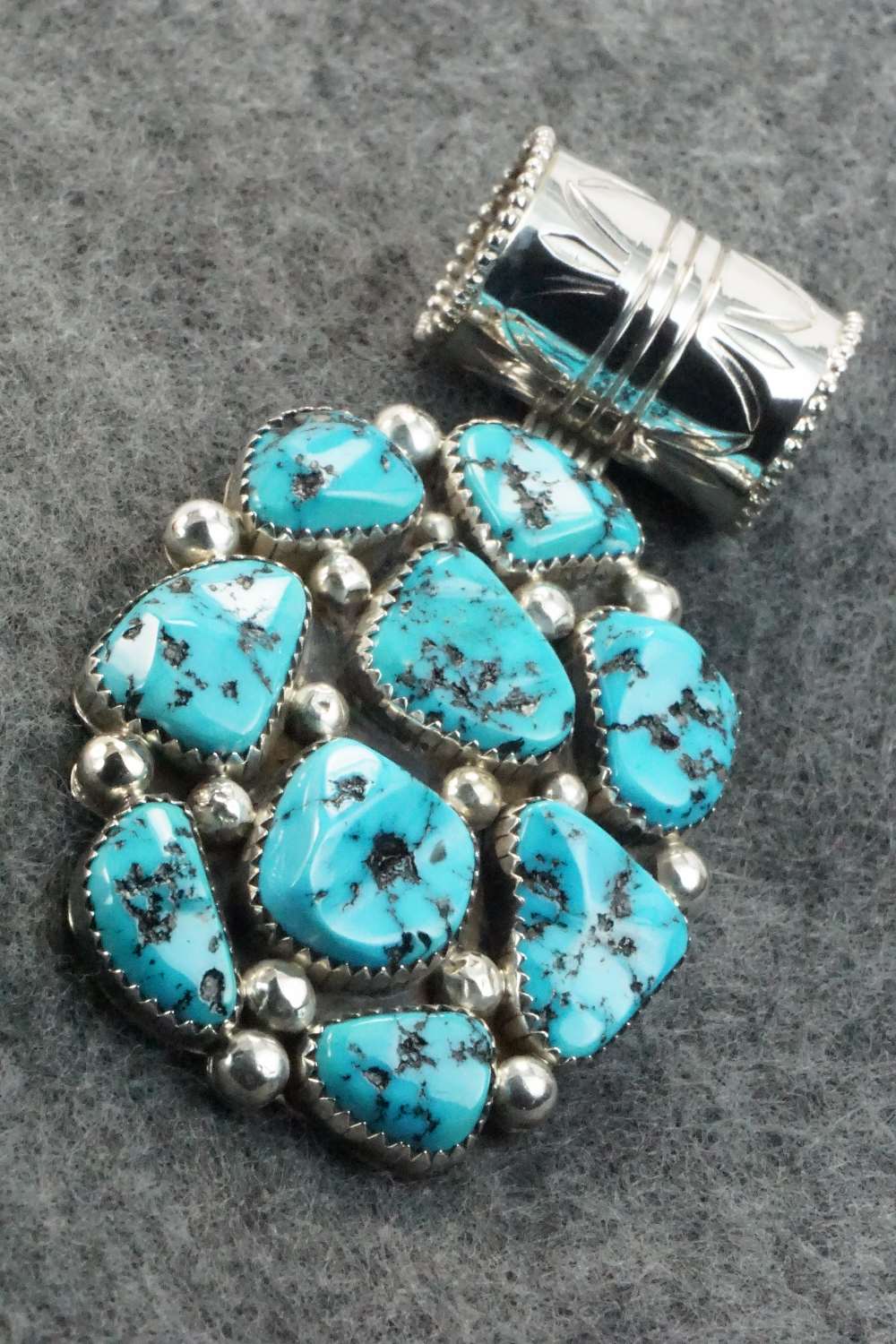 Turquoise & Sterling Silver Pendant - Navajo