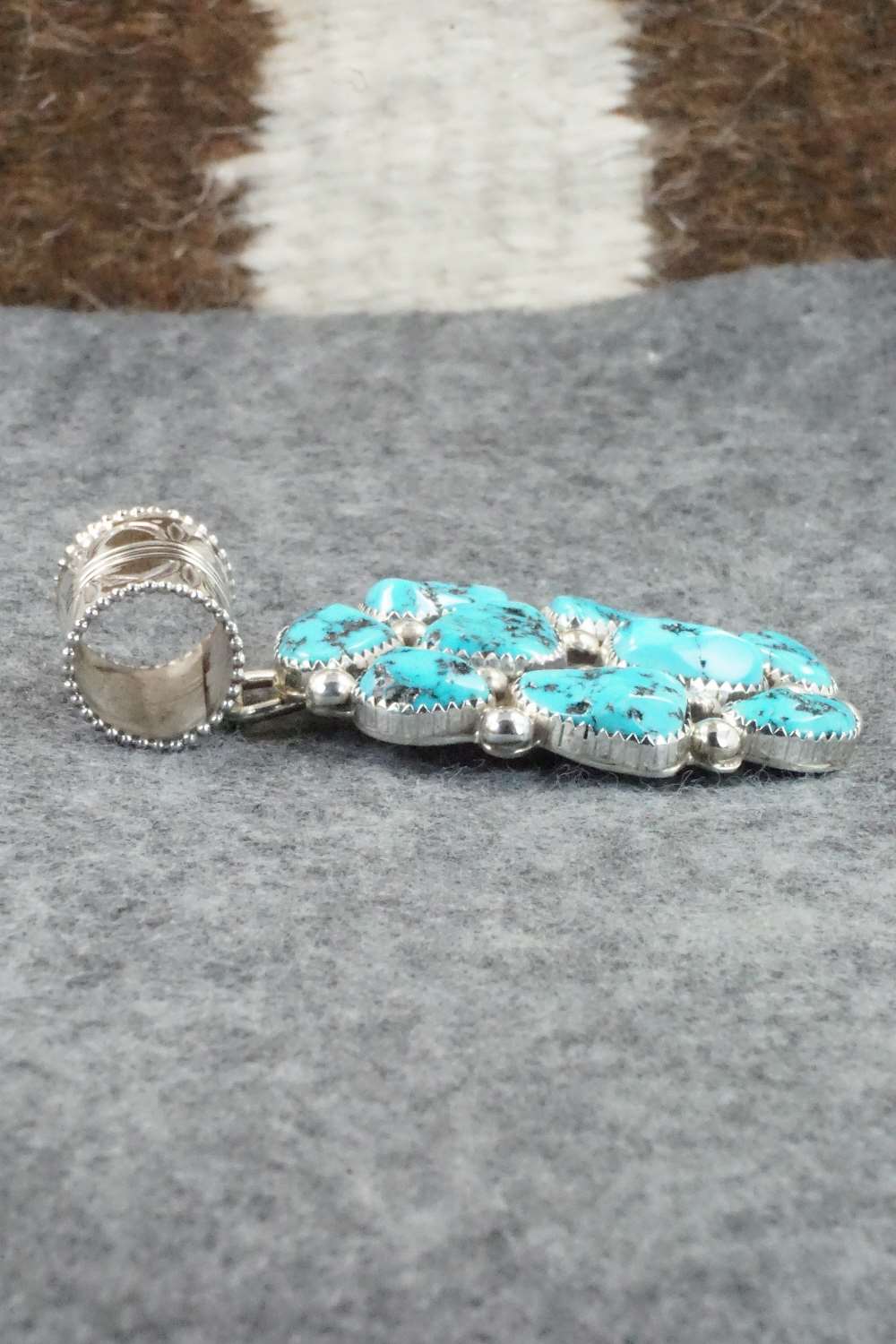 Turquoise & Sterling Silver Pendant - Navajo
