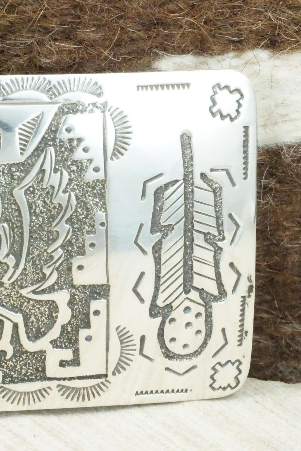 Sterling Silver Belt Buckle - Raymond Begay
