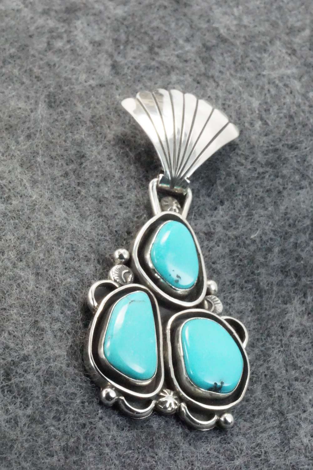 Turquoise & Sterling Silver Pendant - Roger Lewis